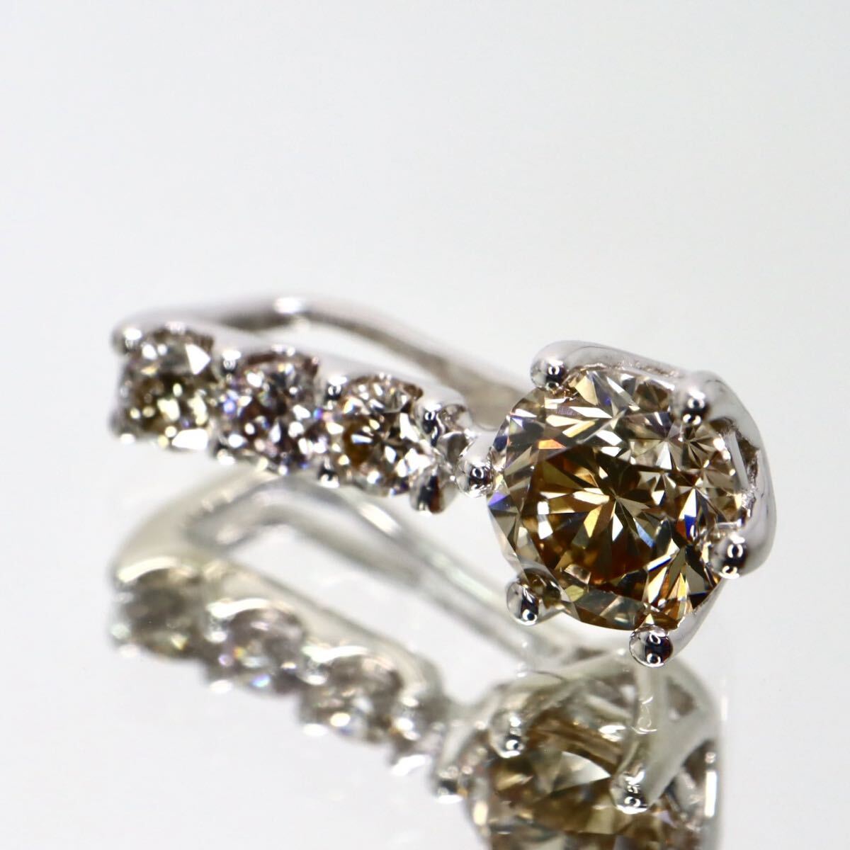 K18WG!!0.45ct!!◆天然ダイヤモンドペンダントトップ◆N 約0.7g diamond necklace jewelry ジュエリー ネックレス EA3/EA4 X657拍卖