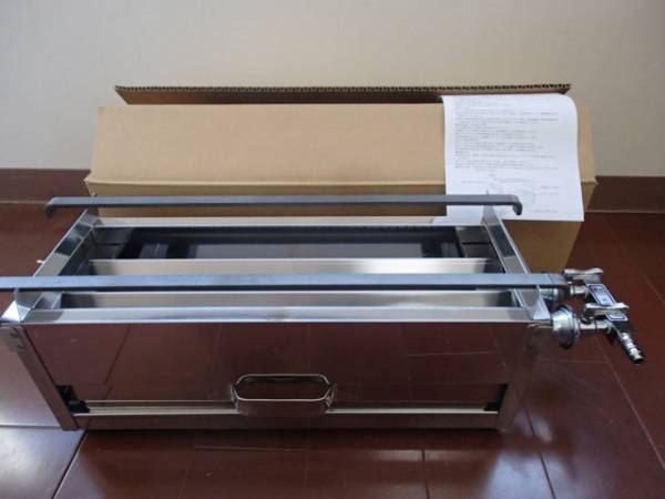 即決新品焼き鳥器 GB-S 焼き鳥器 焼き鳥機 39×14㎝ 業務用 ガス式 都市ガス専用 焼き鳥機( TG-239) 新品未使用 即決 W390mm拍卖