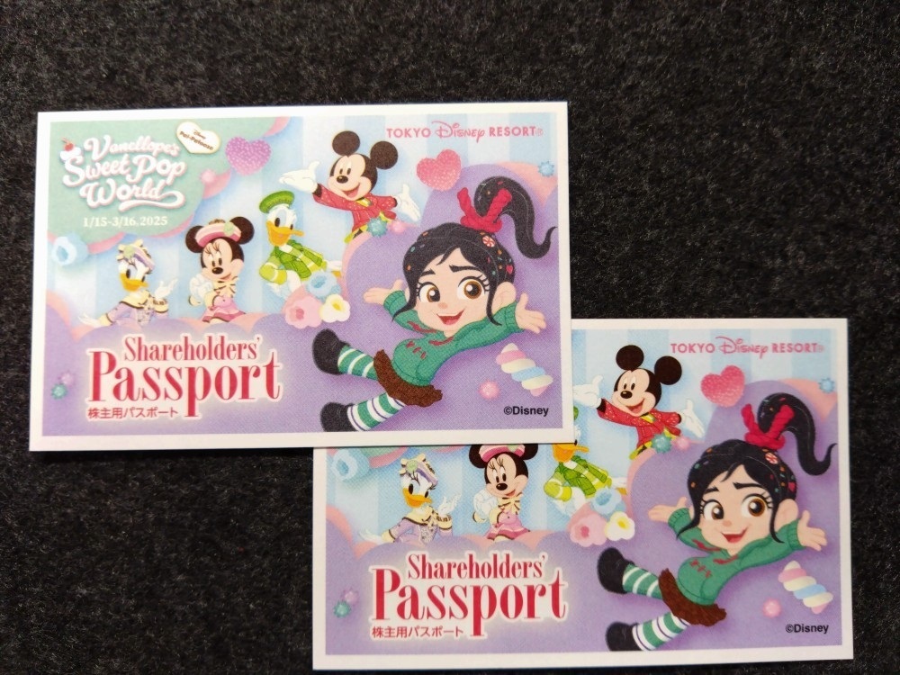 ■送料無料■東京ディズニーランド・ディズニーシー 株主優待 パスポート2枚組(ペア)拍卖