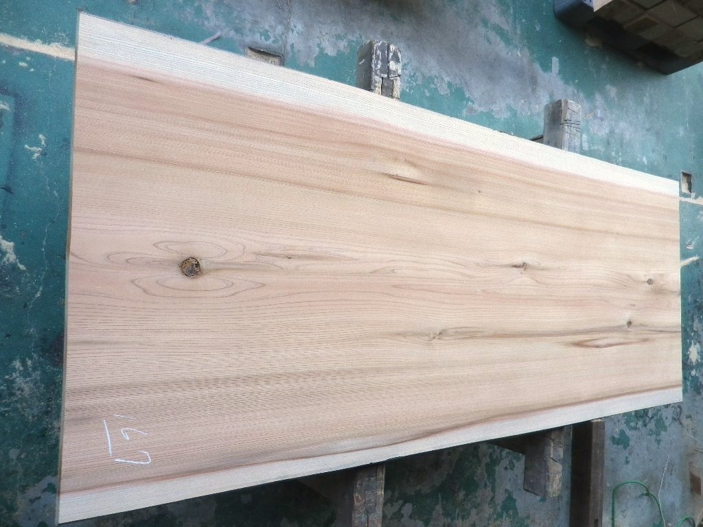長190*幅77-80*厚5.2 杉167の木材木工材,一枚板自然木無垢材DIY テーブル天板 スギ拍卖