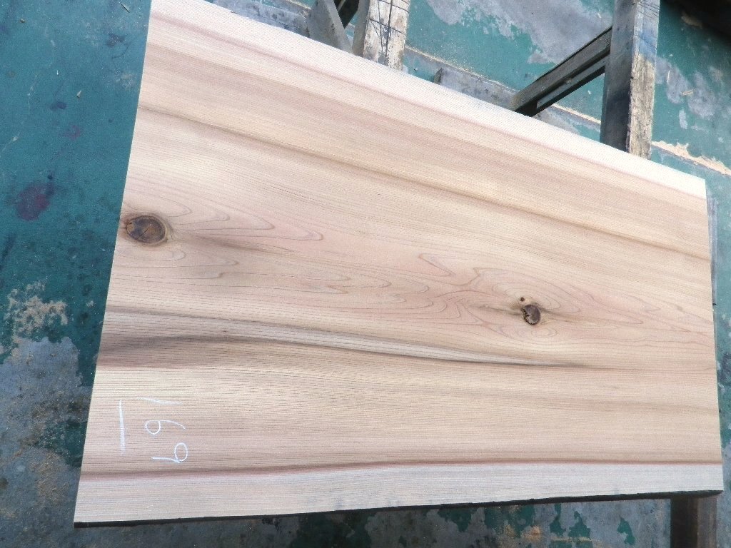 長126*幅71-76*厚5 杉169の木材木工材,一枚板自然木無垢材DIY テーブル天板 スギ拍卖