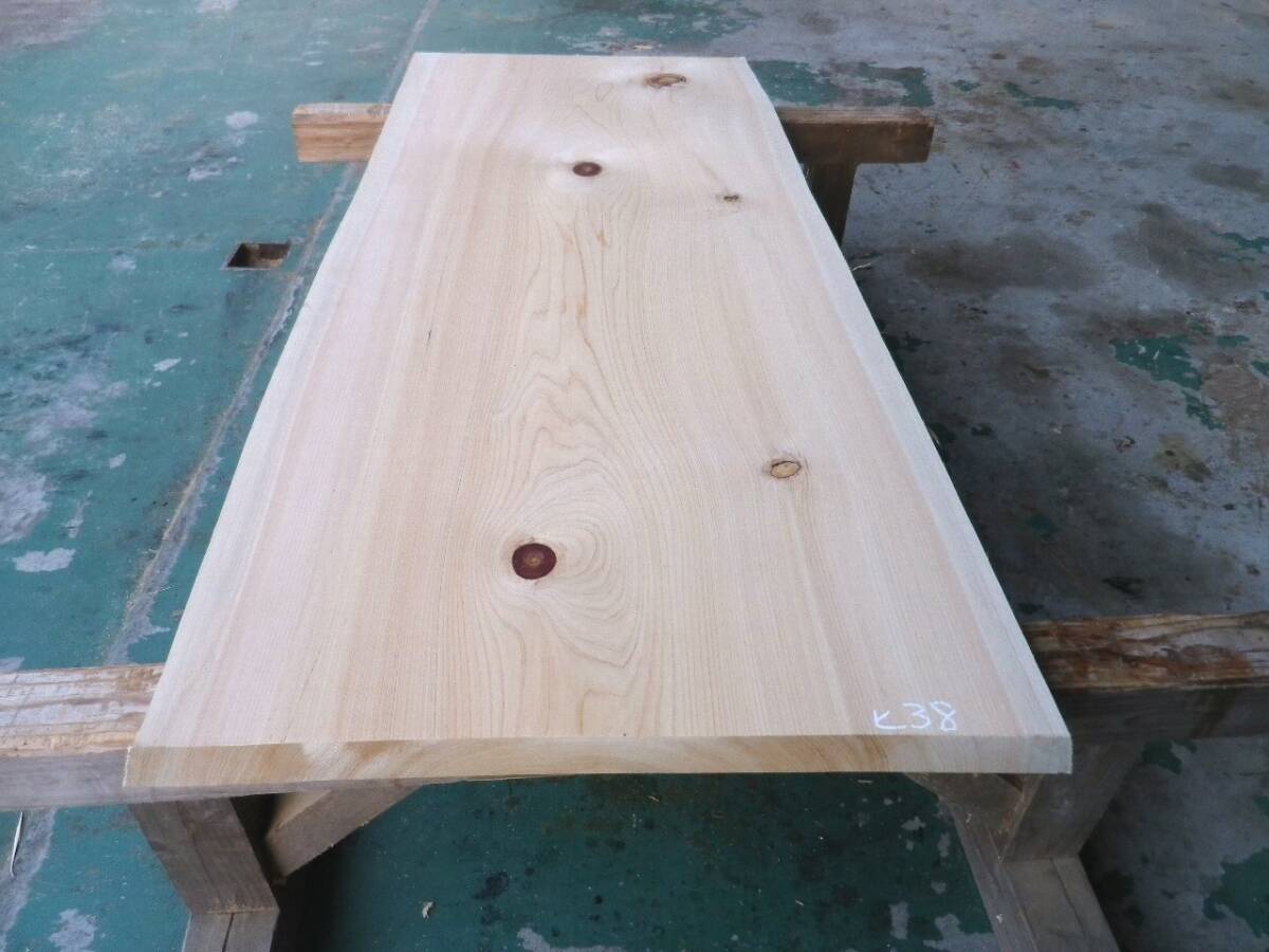 長169*幅70-75*厚5.2 桧38の木材木工材,一枚板自然木無垢材DIY テーブル天板 ヒノキ拍卖