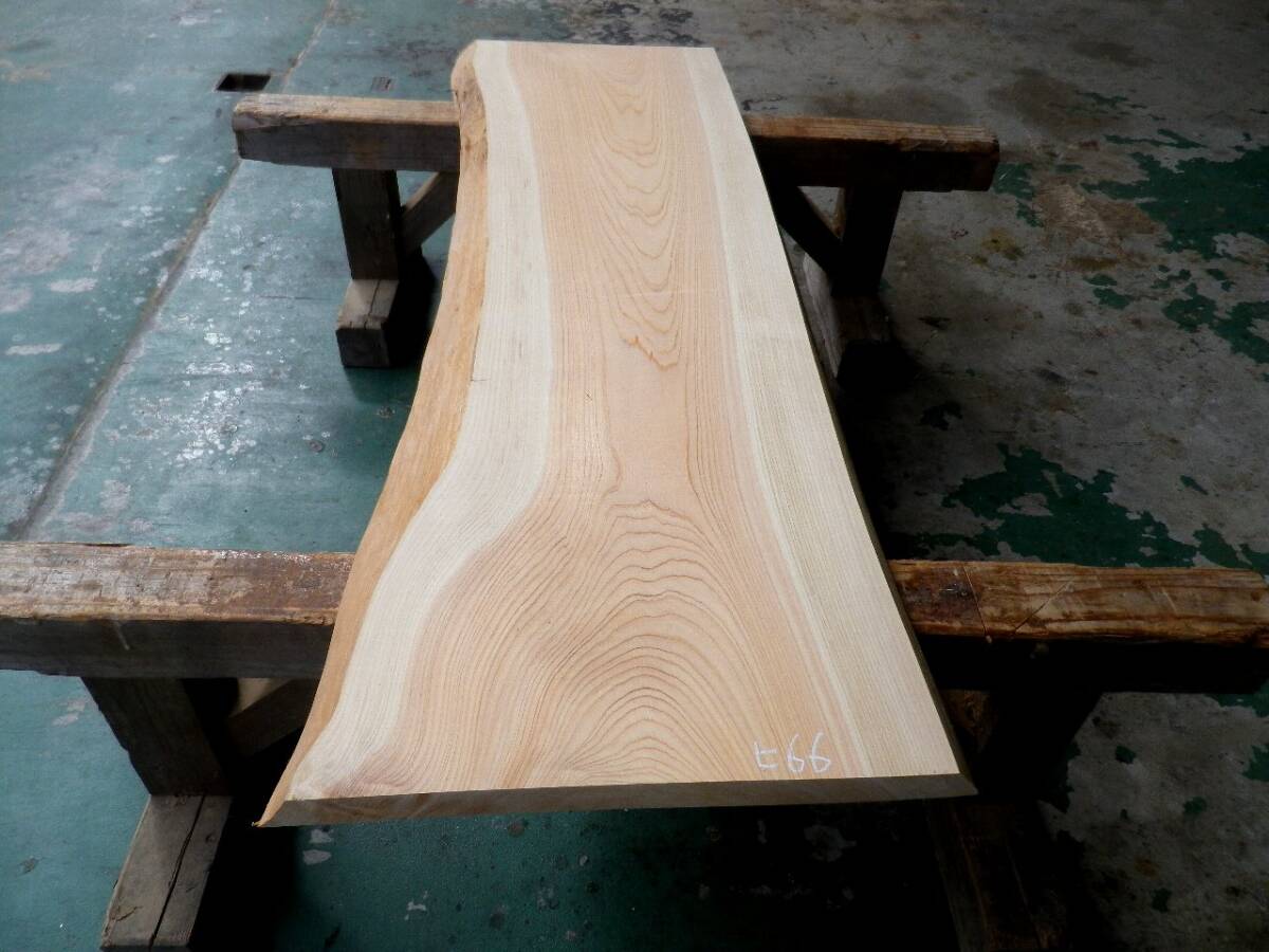 長148*幅37-48*厚3.8 桧66の木材木工材,一枚板自然木無垢材DIY テーブル天板 ヒノキ拍卖