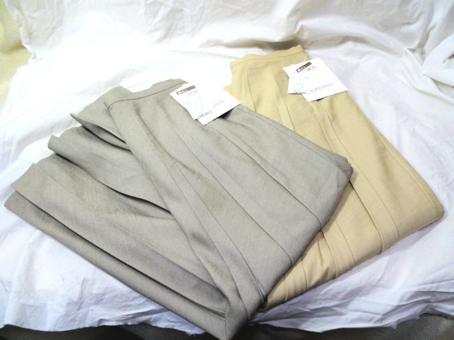 未使用タグ付き◆GEORGES RECH/ジョルジュレッシュ■プリーツスカート■ プリーツスカート ベージュ系 2点 ウエスト60㎝拍卖