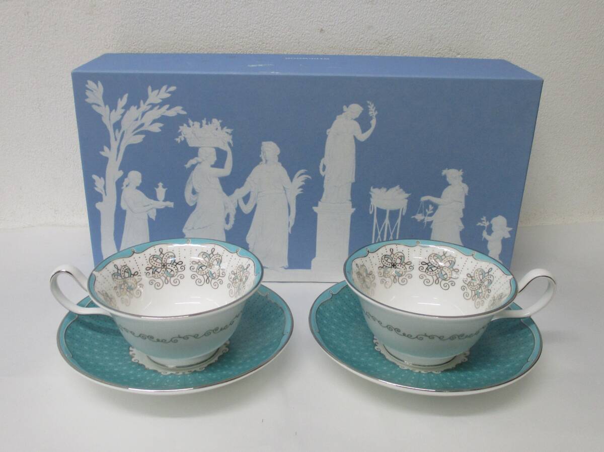 未使用 WEDGWOOD ウェッジウッド PSYCHE プシュケ カップ&ソーサー 2客 ペア 共箱拍卖