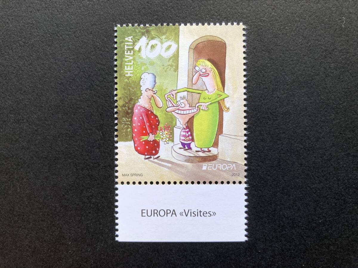 外国切手: スイス切手 「(2012年ヨーロッパ切手)共通テーマ・観光」1種完 未使用拍卖