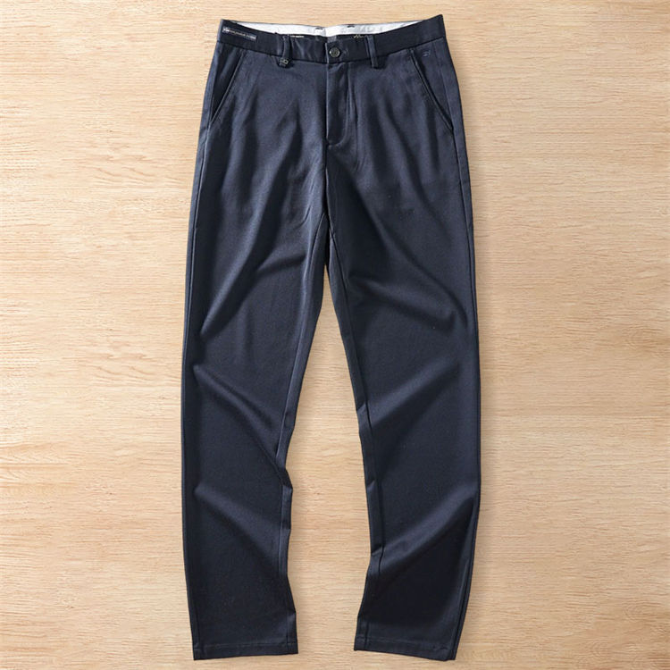 Y6505-2XL ネイビー 新品 ストレートパンツ カシミヤ混 リヨセル混 秋冬 防寒 厚手 ノーアイロン ストレッチ メンズ ビジネス カジュアル拍卖