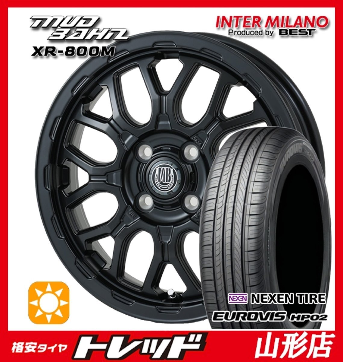 ★山形店★新品夏タイヤホイール4本セット BEST マッドバーンXR800M 14インチ 4.5J 4H100 ロードストーンHP02 155/65R14 2025年製 軽自動車拍卖