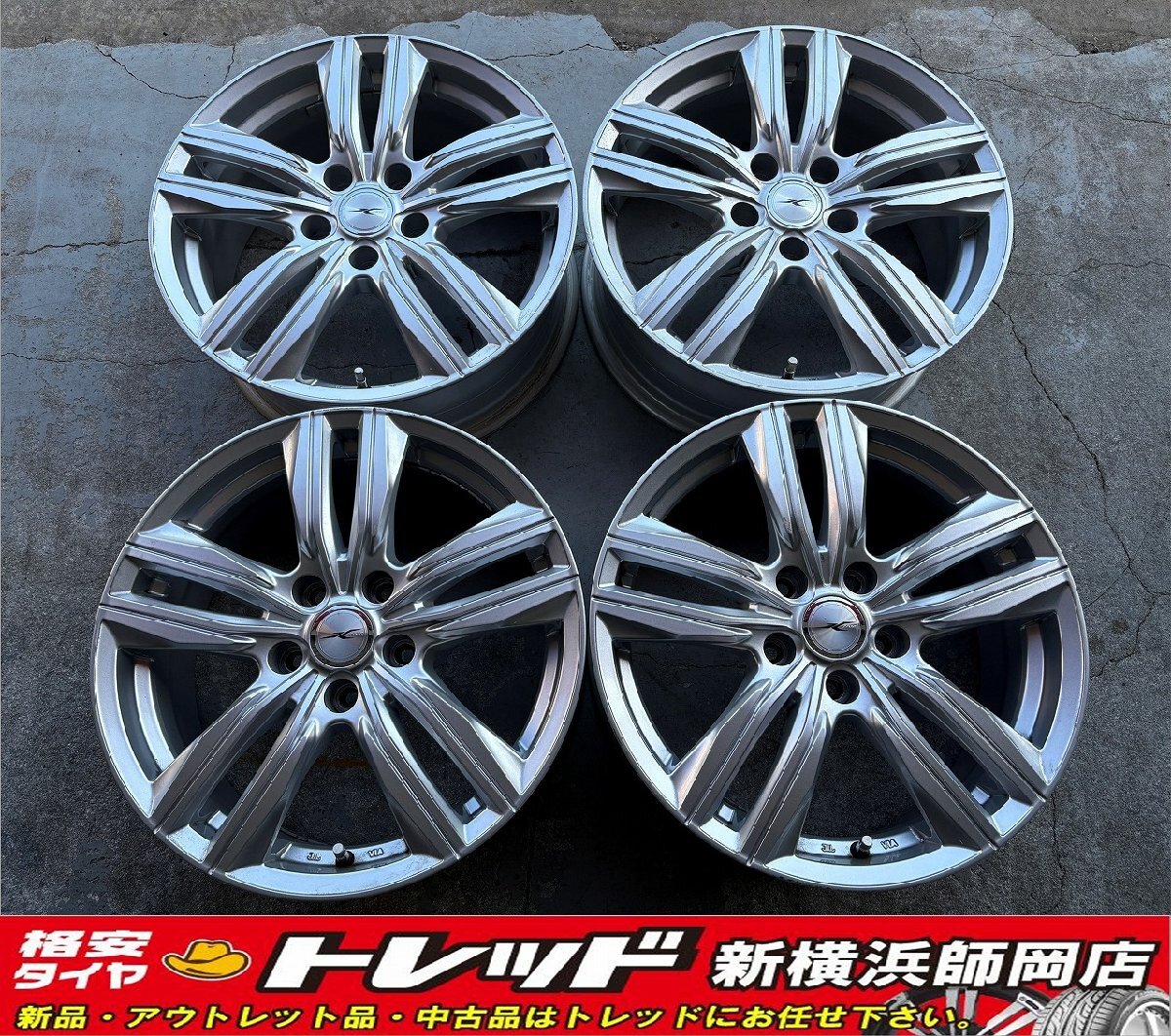 新横浜師岡 美品!!中古ホイールのみ 4本 JORKER SCREW ジョーカー スクリュー 17インチ7.0J-5穴114.3+40 ハリアー等 店頭作業受付中!!拍卖