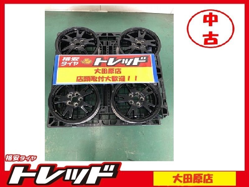 大田原店☆中古アルミホイール4本SET ☆プリウス 純正 ブラック 15インチ 6.0J 5H-100 +45★プリウス・シエンタ他拍卖
