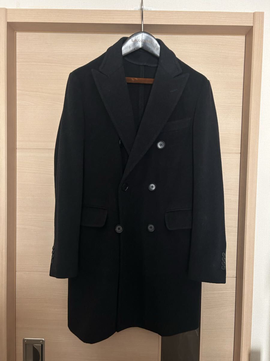 【極美品】イタリー製 EIDOS MICHELANGELOモデル ロロピアーナウールフランネル生地使用 チェスターコート46 9万円位 ISAIA姉妹ブランド拍卖