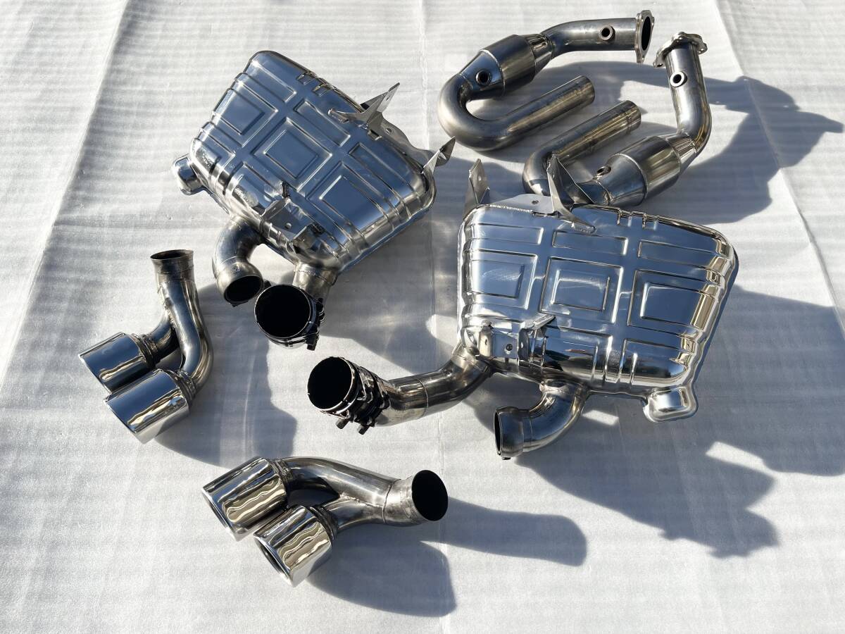 【美品】FVD Brombacher M&M Exhaust ポルシェ Porsche 911 996 GT3 or 997 カレラ キャタライザー 触媒 マフラー 社外 ステン デュアル 拍卖