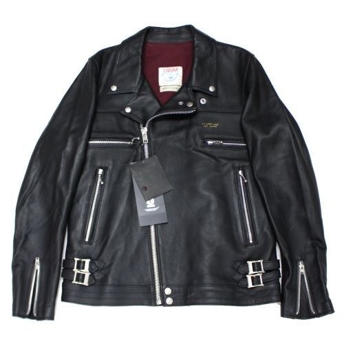 UNDERCOVER アンダーカバー BASIC シープレザーダブルライダース ジャケット 3 ブラック拍卖
