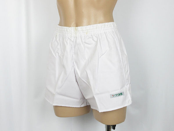 体操服★学校★短パン ショートパンツ★V-ONE★昭和被服★ホワイト 白★Sサイズ★日本製★未使用★シミあり★ジャンク品①拍卖