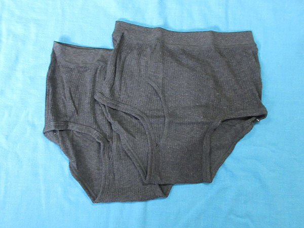 【1円スタート】メンズ ビキニ★天スパンリブ ブリーフ 下着★男性用 パンツ★前開き★Brief★ダークグレー★Mサイズ★未使用★2枚組拍卖