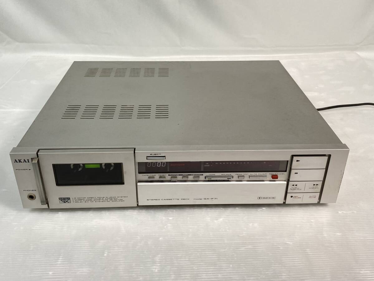 2511-344 通電確認OK ジャンク AKAI アカイ ステレオカセットデッキ GX-F71拍卖