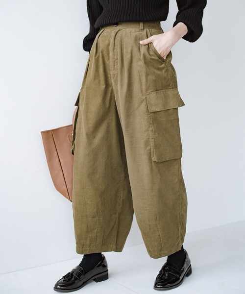 「haco!」 カーゴパンツ SMALL カーキ レディース拍卖