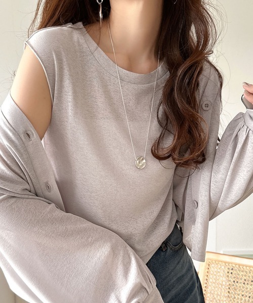 「classicalelf」 カーディガン LARGE ライトグレー レディース拍卖