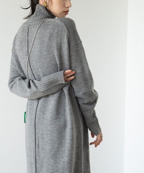 「GeeRA」 ニットワンピース MEDIUM 杢グレー レディース拍卖