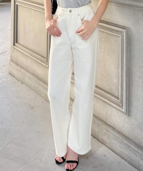 「KOBE LETTUCE」 デニムパンツ S オフホワイト レディース拍卖