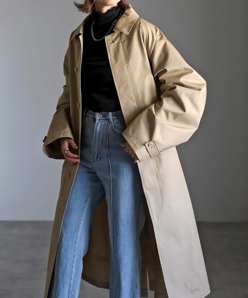 「CREARE -LINO-」 ステンカラーコート M ベージュ メンズ拍卖