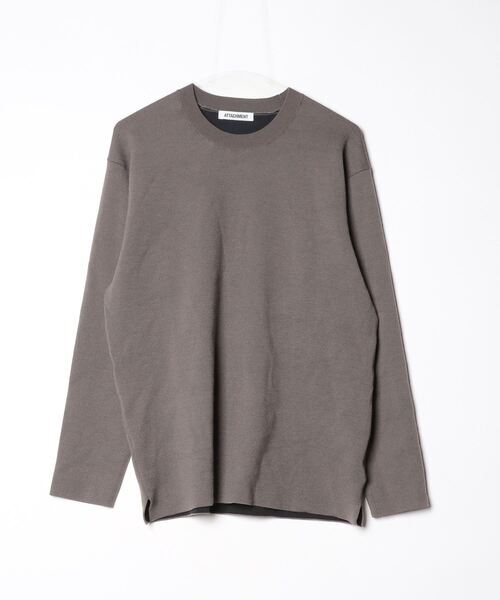 「ATTACHMENT」 長袖ニット 3 グレー メンズ拍卖