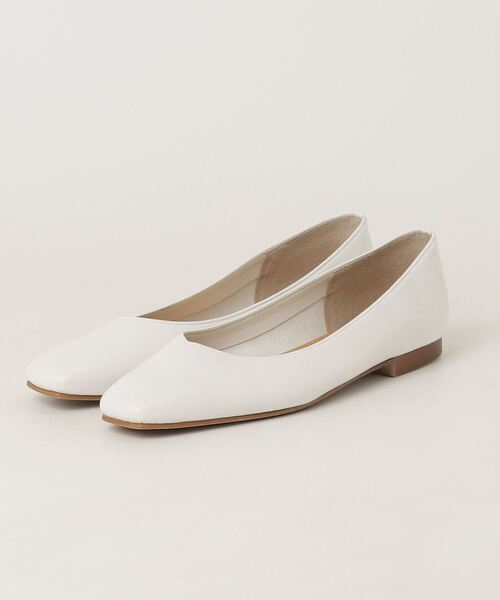 「BEAUTY&YOUTH UNITED ARROWS」 フラットパンプス 38 ホワイト レディース拍卖