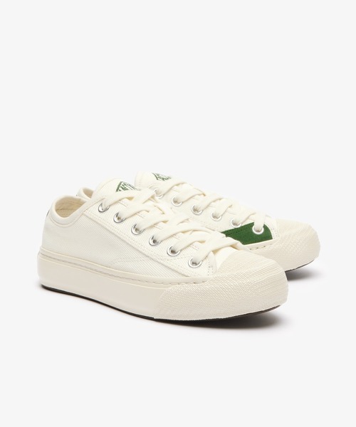 「LACOSTE」 ローカットスニーカー 24.0cm オフホワイト レディース拍卖