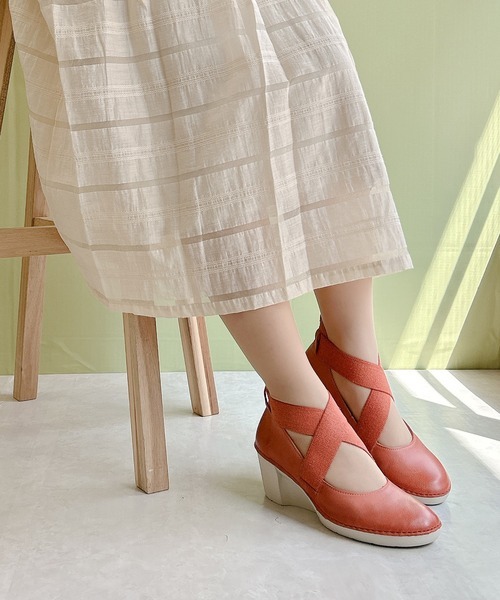 「Noubel Voug Relax」 パンプス 24cm レッド レディース拍卖