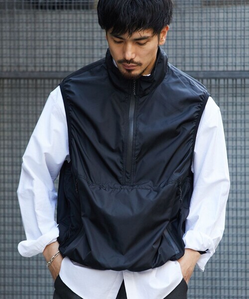 「FREAK'S STORE」 ナイロンベスト MEDIUM ブラック メンズ拍卖