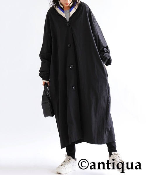 「antiqua」 「tree cafe」コート FREE ブラック レディース拍卖