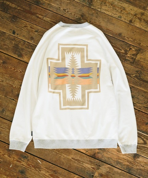 「PENDLETON」 スウェットカットソー MEDIUM オフホワイト メンズ拍卖