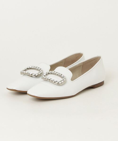 「ODETTE E ODILE」 フラットパンプス 24cm ホワイト レディース拍卖