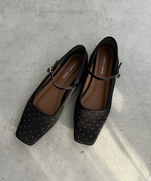 「CAPRICIEUX LE'MAGE」 フラットパンプス 38 ブラック レディース拍卖