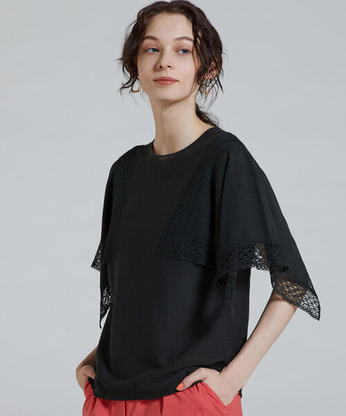 「TOMORROWLAND」 「BALLSEY」半袖ニット S チャコールグレー レディース拍卖