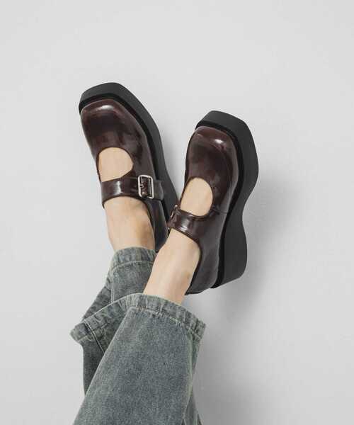 「KBF」 フラットパンプス 38 ブラウン レディース拍卖