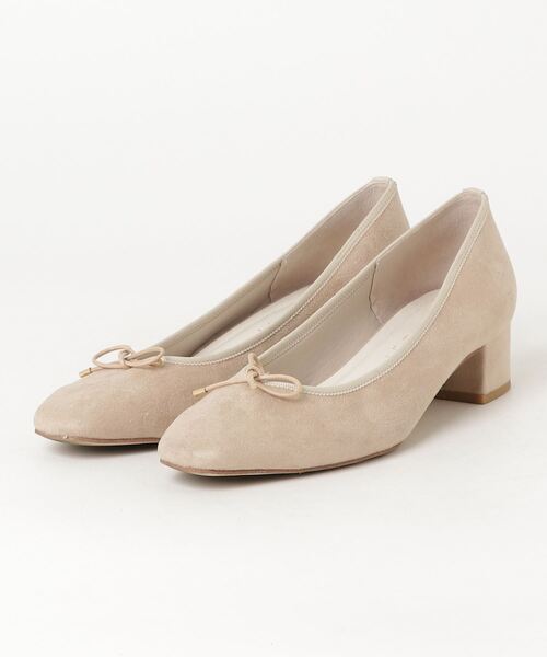 「LE TALON」 リボンパンプス 24cm ベージュ レディース拍卖