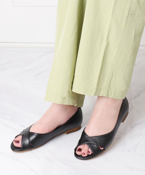 「artemis by DIANA」 フラットパンプス 24.0cm ブラック レディース拍卖