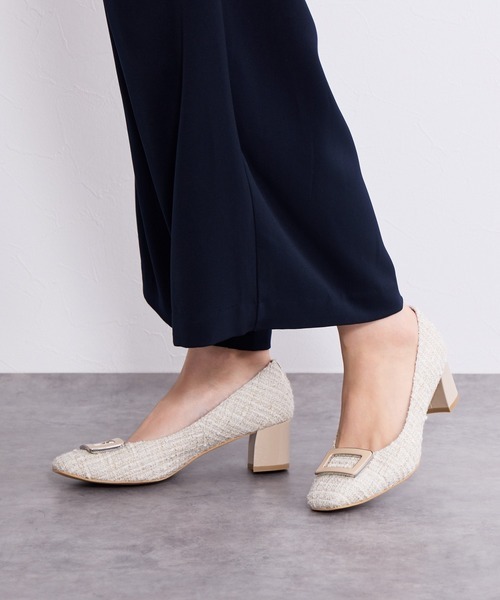 「卑弥呼」 パンプス 24.0cm ライトベージュ レディース拍卖