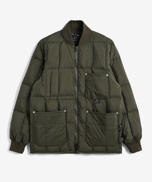 「TAION」 ダウンジャケット L ダークオリーブ メンズ拍卖