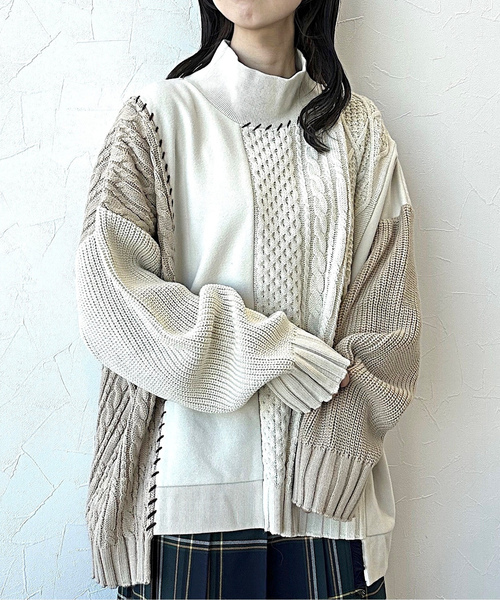 「niko and...」 長袖ニット FREE オフホワイト レディース拍卖