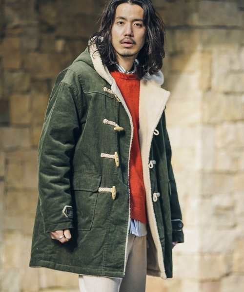 「URBAN RESEARCH Sonny Label」 ダッフルコート LARGE カーキ メンズ拍卖