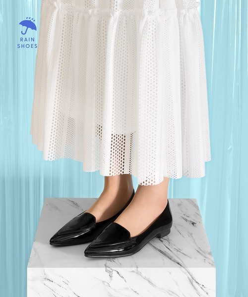 「MAMIAN」 フラットパンプス 24.0cm ブラック レディース拍卖