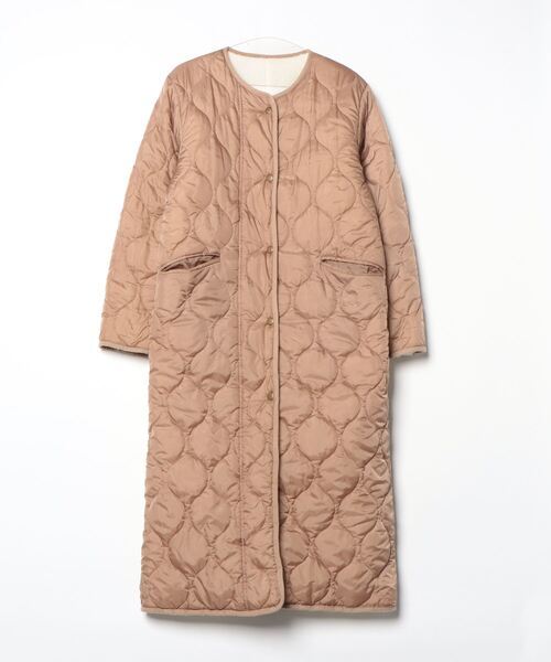 「Re:EDIT」 ノーカラーコート MEDIUM モカ レディース拍卖