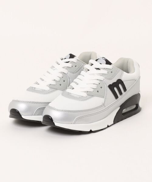 「moz」 ローカットスニーカー 24.5cm シルバー系その他 レディース拍卖