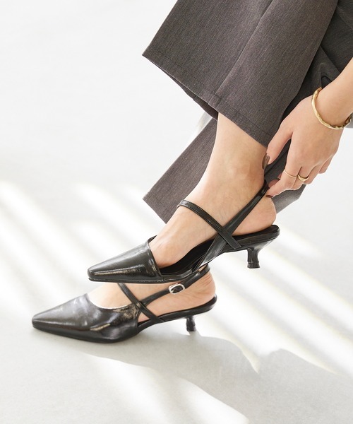 「menue」 パンプス 24.0cm ブラック レディース拍卖