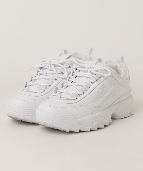 「FILA」 ローカットスニーカー 24.5cm ホワイト レディース拍卖