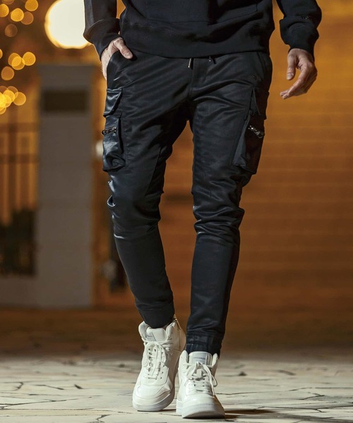 「1PIU1UGUALE3 RELAX 」 カーゴパンツ M ブラック メンズ拍卖