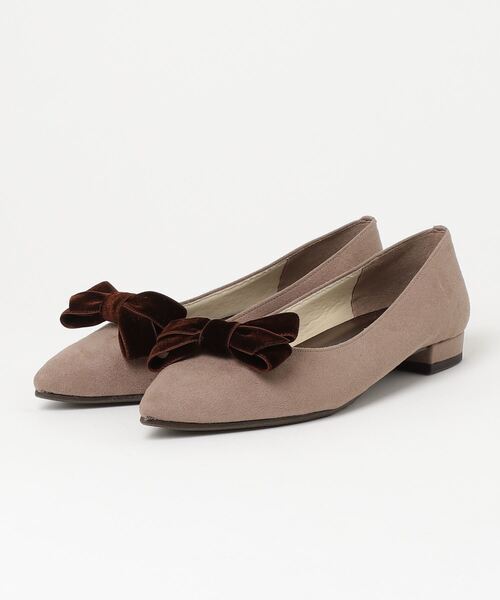 「chocolates」 フラットパンプス 24cm ベージュ レディース拍卖