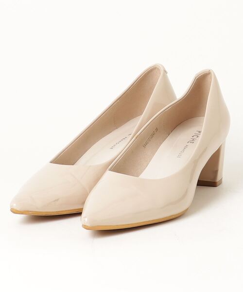 「PICHE ABAHOUSE」 パンプス 38 ベージュ レディース拍卖